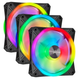 Corsair QL Series QL120 RGB (Par 3) Noir Ventilateurs boîtier Corsa...