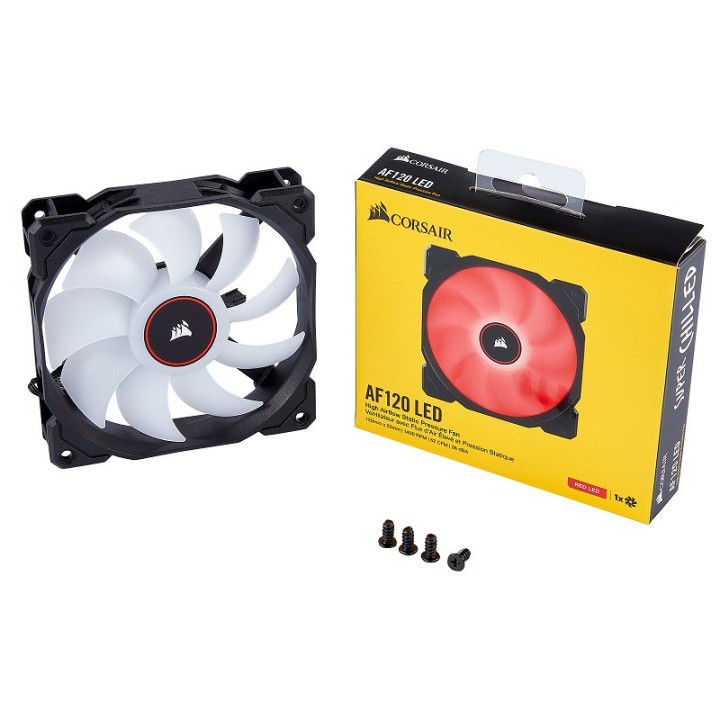 Corsair Air Series AF120 Low Noise - Rouge Ventilateurs boîtier Cor...