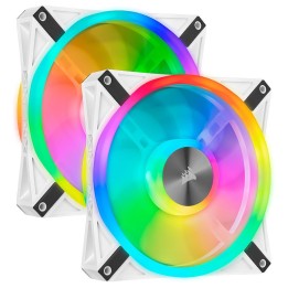 Corsair QL Series QL140 RGB (Par 2) Blanc Ventilateurs boîtier Cors...