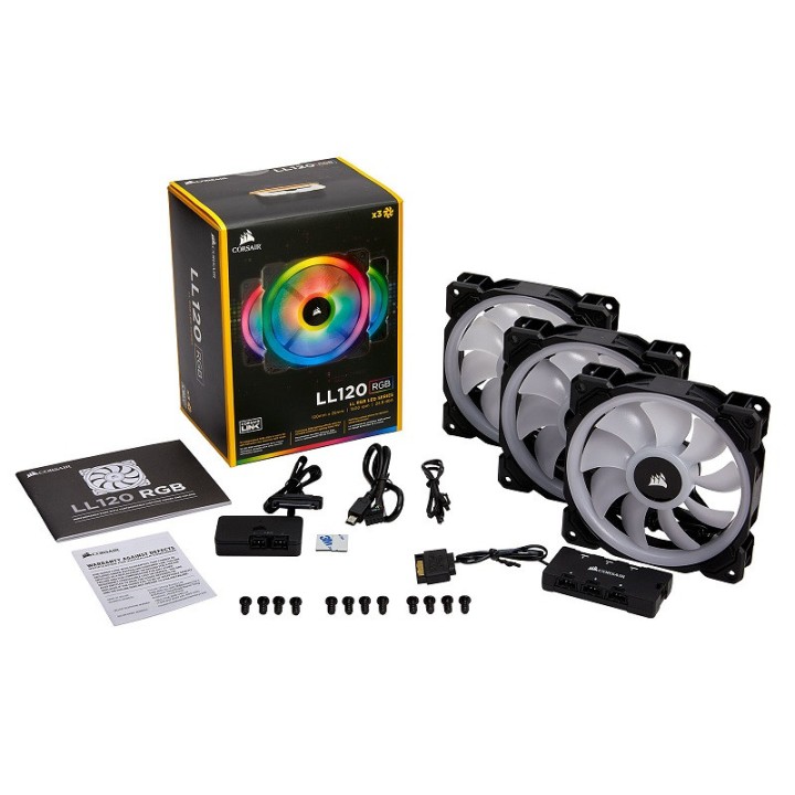 Corsair LL Series LL120 RGB Triple Pack Noir Ventilateurs boîtier C...