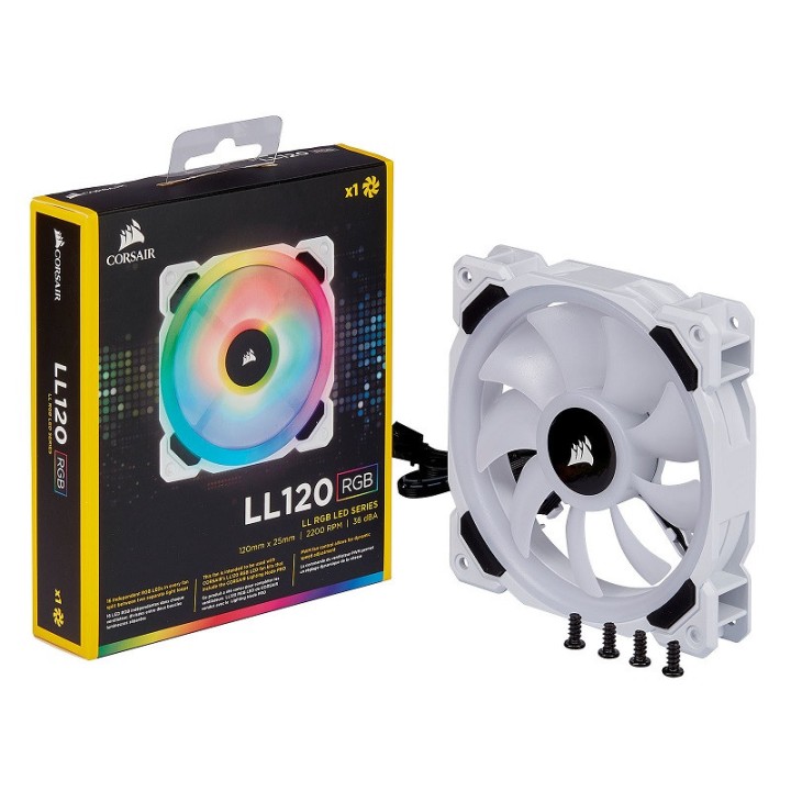 Corsair LL Series LL120 RGB Blanc Ventilateurs boîtier Corsair Maroc