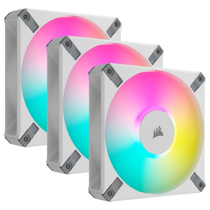 Corsair AF120 RGB Elite Triple Pack Blanc Ventilateurs boîtier Cors...