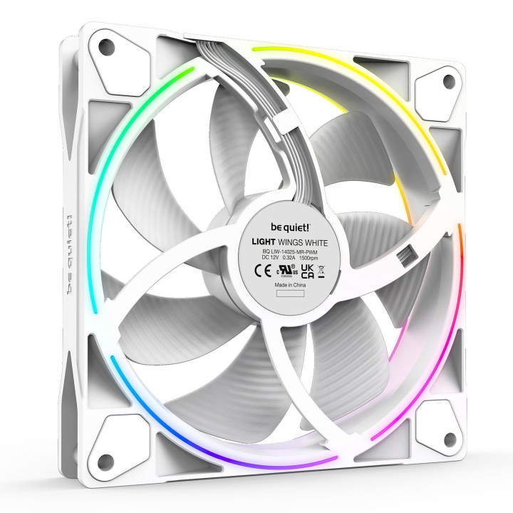 be quiet! Light Wings 140 mm PWM High Speed ARGB Triple Pack (blanc...