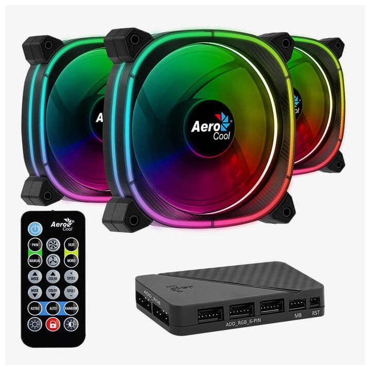 Aerocool Astro 12 Pro (Triple Pack) Ventilateurs boîtier Aerocool M...
