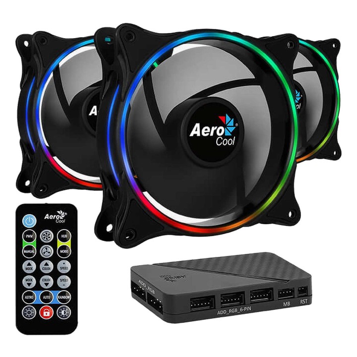 Aerocool Eclipse 12 Pro Pack de 3 Ventilateurs boîtier Aerocool Maroc