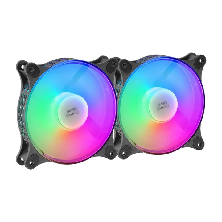Mars Gaming MF-DUO Black (Pack de 2) Ventilateurs boîtier Mars Gami...