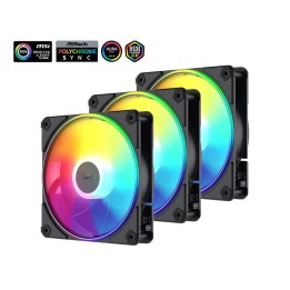 XTRMLAB XT120 ARGB (Triple Pack) + HUB Ventilateurs boîtier XTRMLAB...