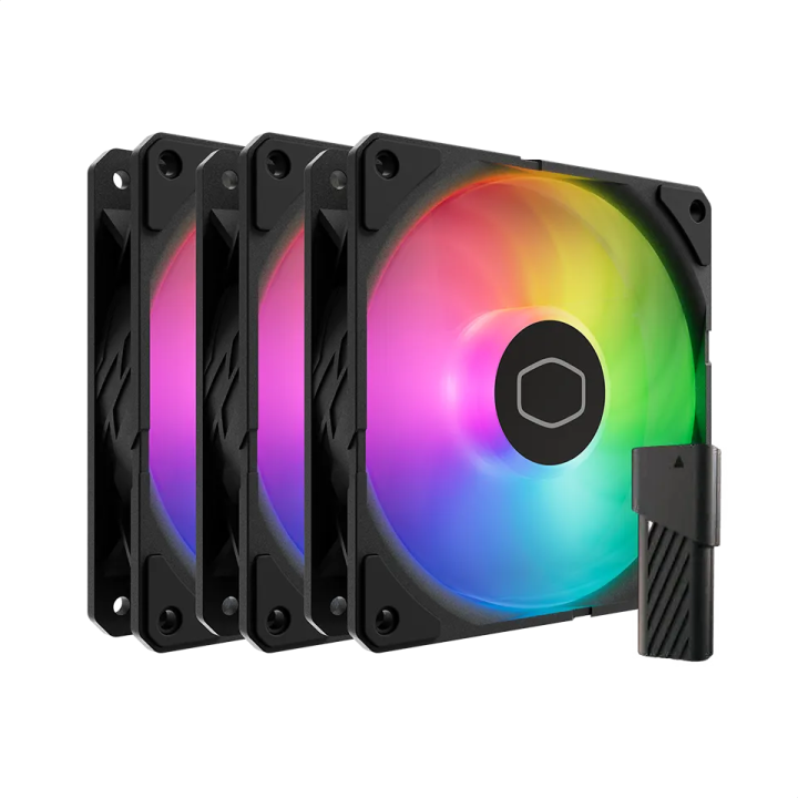 Cooler Master SickleFlow Edge 120 ARGB 3-Pack Fan Kit (Black) Venti...