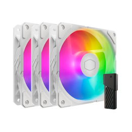 Cooler Master SickleFlow Edge 120 ARGB 3-Pack Fan Kit (White) Venti...