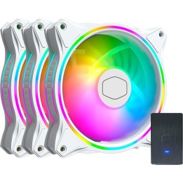 Cooler Master MasterFan MF120 Halo 3in1 (White) Ventilateurs boîtie...