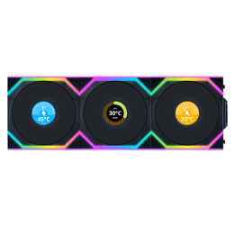 Lian Li UNI Fan SL Wireless LCD Reverse 120 Black (Triple Pack) Ven...