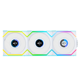 Lian Li UNI Fan SL Wireless LCD Reverse 120 White (Triple Pack) Ven...