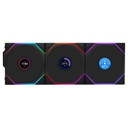 Lian Li UNI Fan TL-LCD Wireless Reverse 120 Black (Triple Pack) Ven...