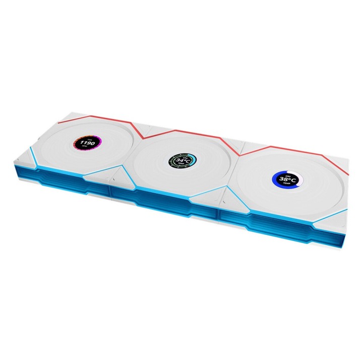 Lian Li UNI Fan TL-LCD Wireless Reverse 120 White (Triple Pack) Ven...