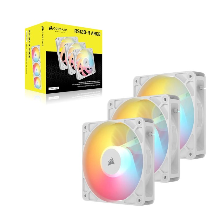 Corsair RS120-R ARGB Triple Pack Blanc Ventilateurs boîtier Corsair...