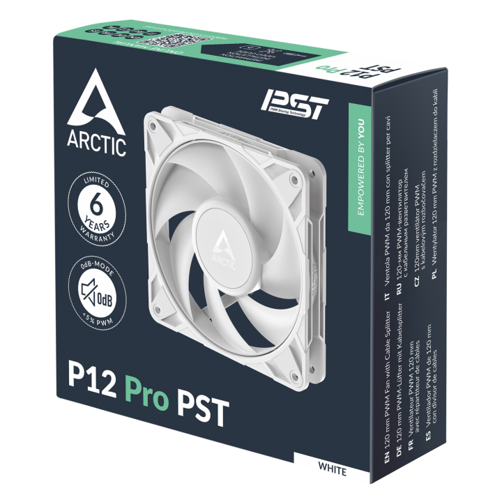 Arctic P12 Pro PST Blanc Ventilateurs boîtier Arctic Maroc