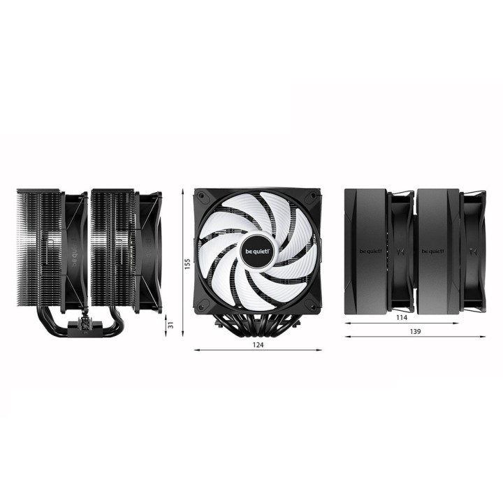 be quiet! Pure Rock Pro 3 LX Black Ventirads processeur be quiet! M...