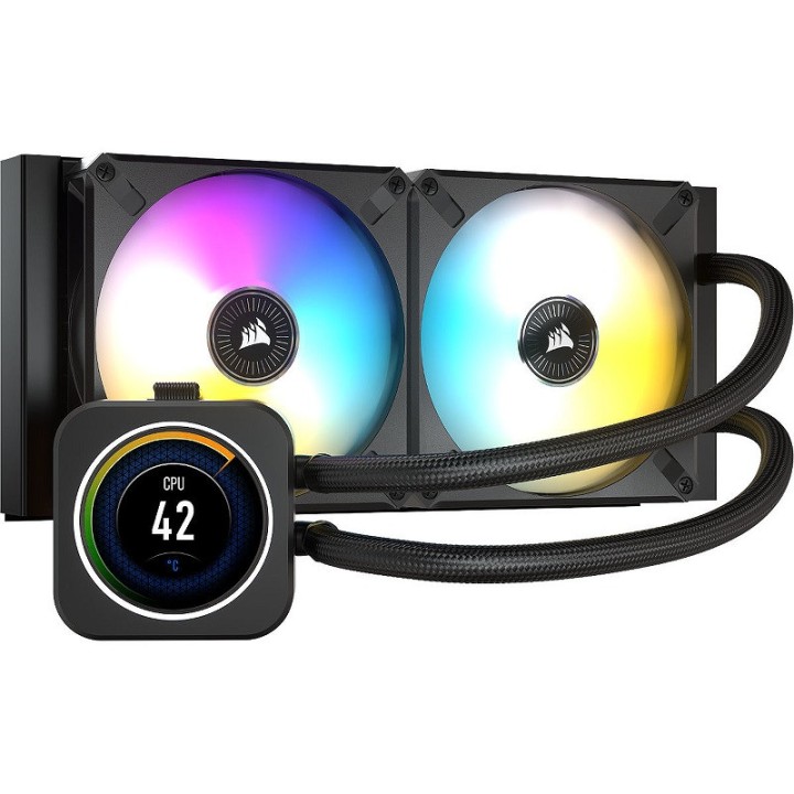Corsair iCue H100i LCD Elite - 240 mm Kits Watercooling Corsair Maroc