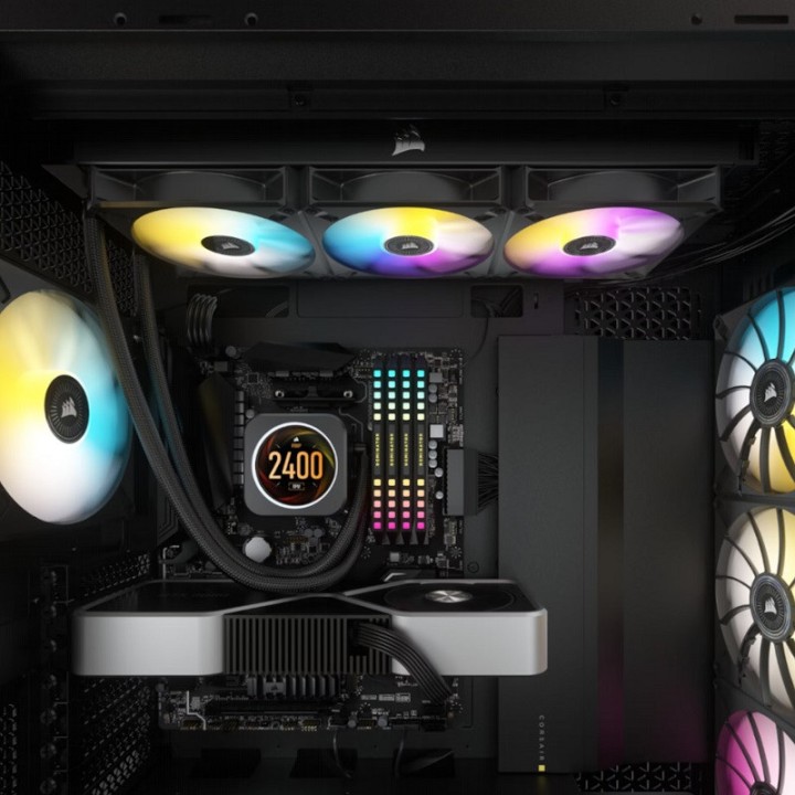 Corsair iCue H150i LCD Elite - 360 mm Kits Watercooling Corsair Maroc