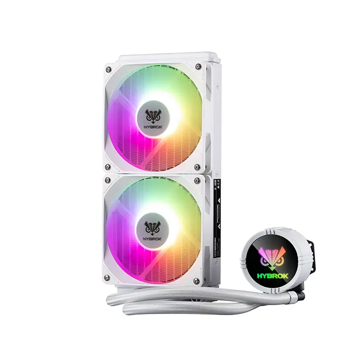 HYBROK HL240W RGB White Kits Watercooling HYBROK Maroc