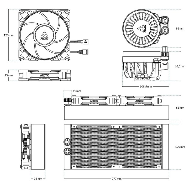 Arctic Liquid Freezer III Pro 240 (Black) Kits Watercooling Arctic ...