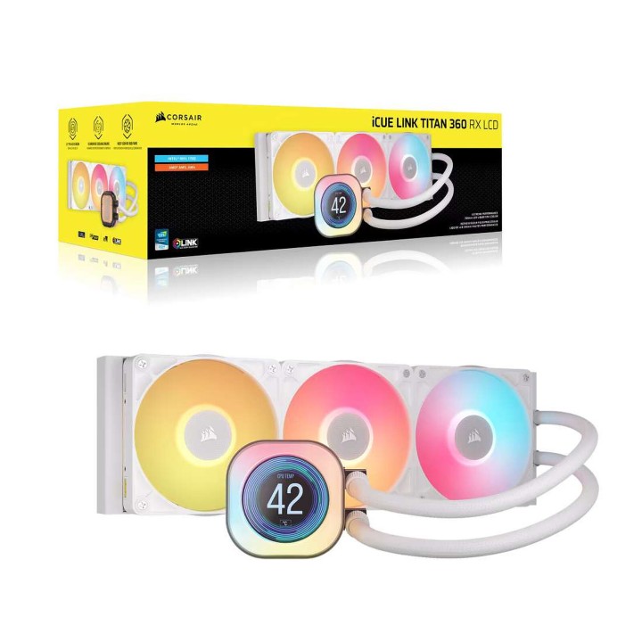 Corsair Titan 360 RX LCD RGB (Blanc) Kits Watercooling Corsair Maroc