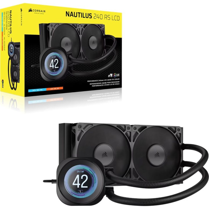 Corsair Nautilus 240 RS LCD (Noir) Kits Watercooling Corsair Maroc