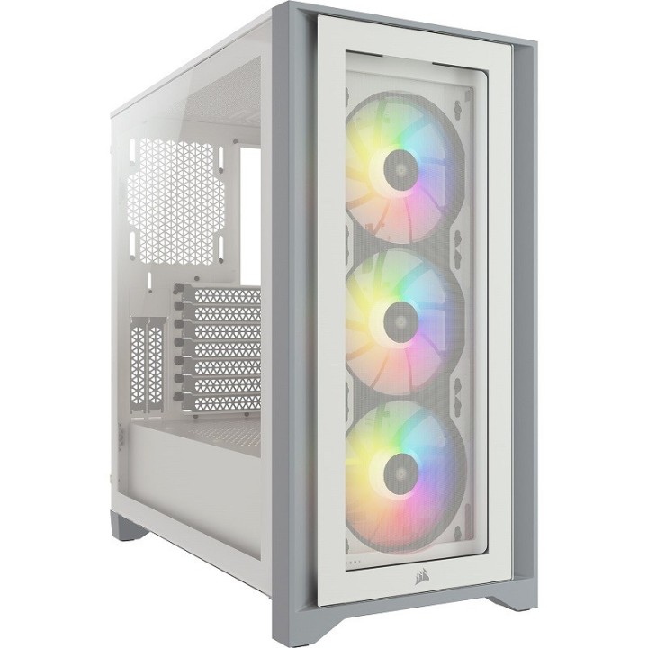 Corsair iCUE 4000X RGB Tempered Glass (Blanc) Boitiers PC Corsair M...