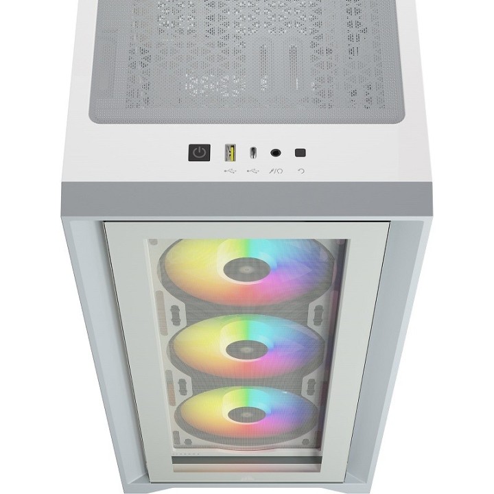 Corsair iCUE 4000X RGB Tempered Glass (Blanc) Boitiers PC Corsair M...