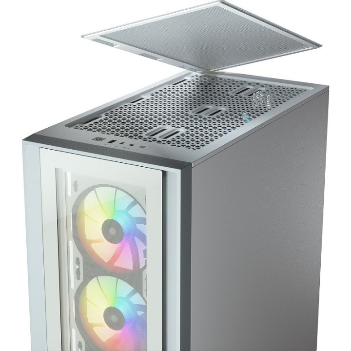 Corsair iCUE 4000X RGB Tempered Glass (Blanc) Boitiers PC Corsair M...