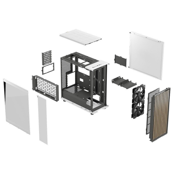 Fractal Design North Chalk TG Clear White Boitiers PC Fractal Desig...