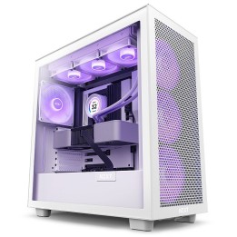 NZXT H7 Flow RGB White Boitiers PC NZXT Maroc
