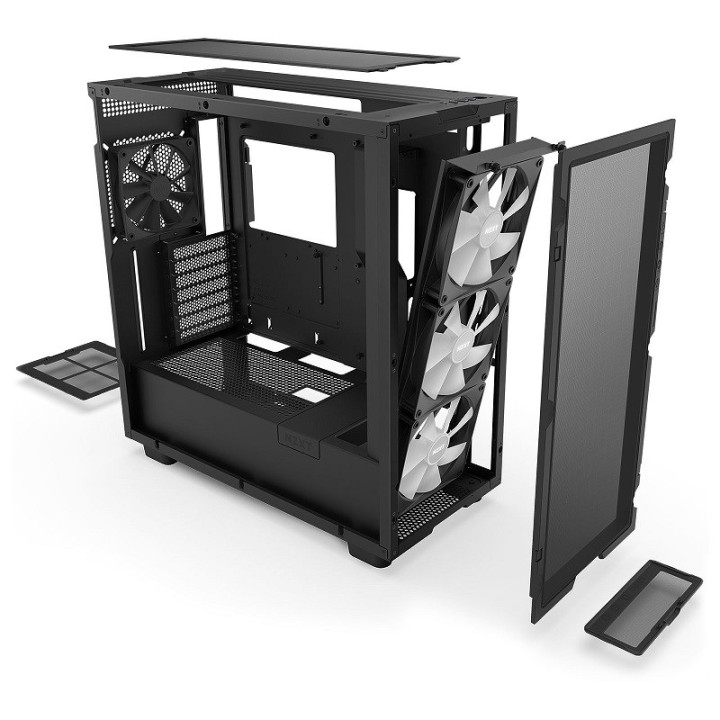 NZXT H7 Flow RGB Black Boitiers PC NZXT Maroc