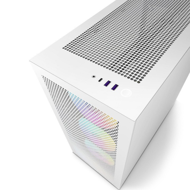 NZXT H7 Flow RGB White Boitiers PC NZXT Maroc