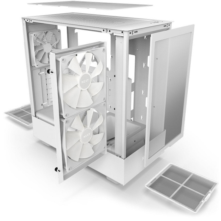 NZXT H5 Flow RGB White Boitiers PC NZXT Maroc