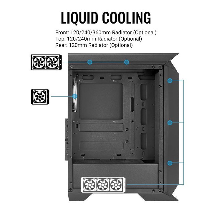AeroCool Gladiator Duo ARGB Black Boitiers PC Aerocool Maroc