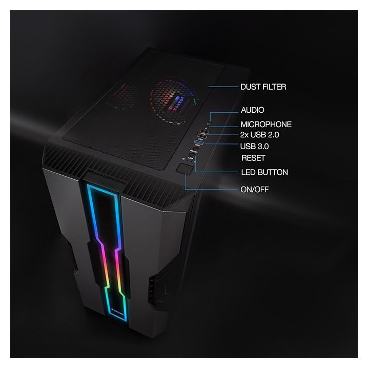 TooQ TQGCC103-B NIGHTCITY Black Boitiers PC TooQ Maroc