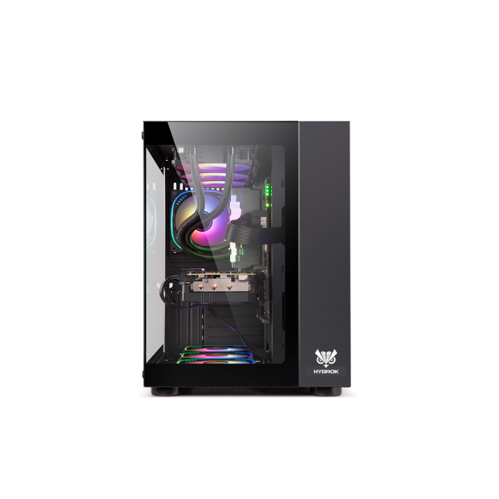 HYBROK TITAN EVO BLACK (7 Fans ARGB) Boitiers PC HYBROK Maroc