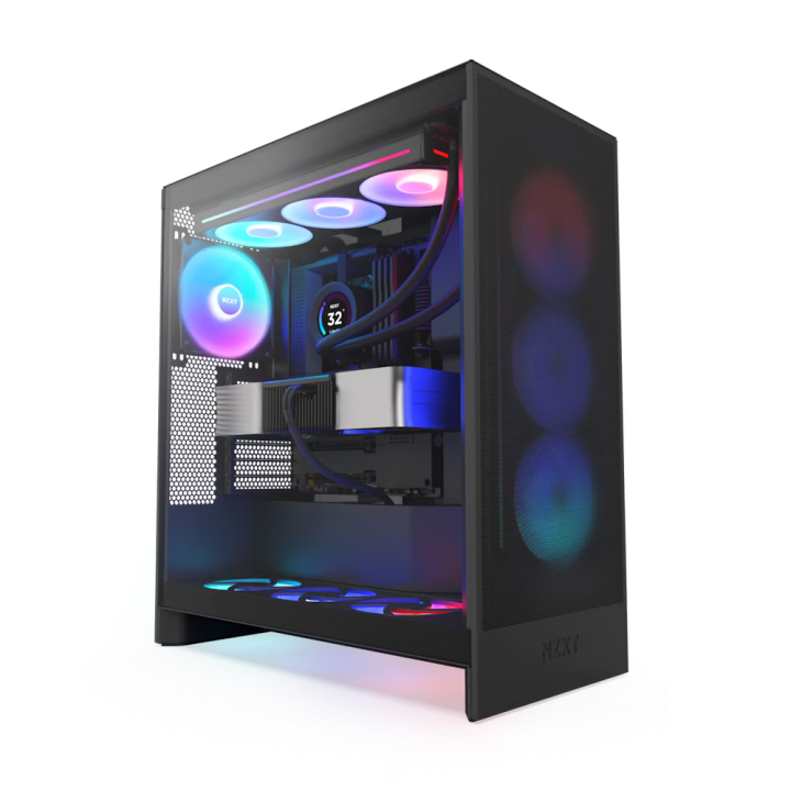NZXT H7 Flow RGB (2024) Black Boitiers PC NZXT Maroc