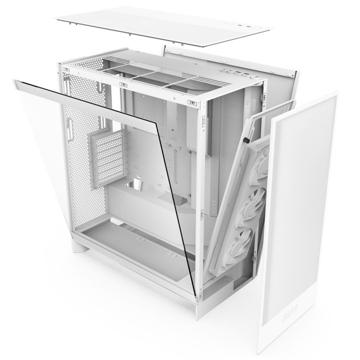 NZXT H7 Flow RGB White (2024) Les Moyennes Tours NZXT Maroc