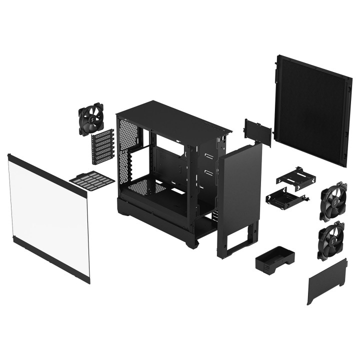Fractal Design Pop Silent TG (Black) Boitiers PC Fractal Design Maroc