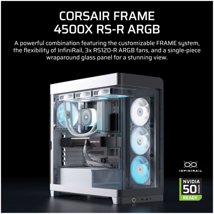 Corsair FRAME 4500X RS-R ARGB Blanc Les Moyennes Tours Corsair Maroc