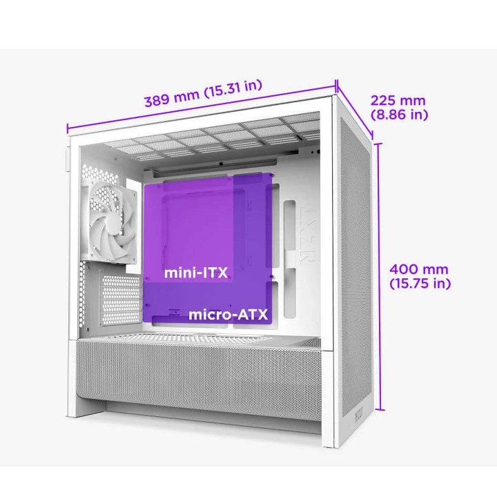 NZXT H3 Flow (2025) White Les Moyennes Tours NZXT Maroc