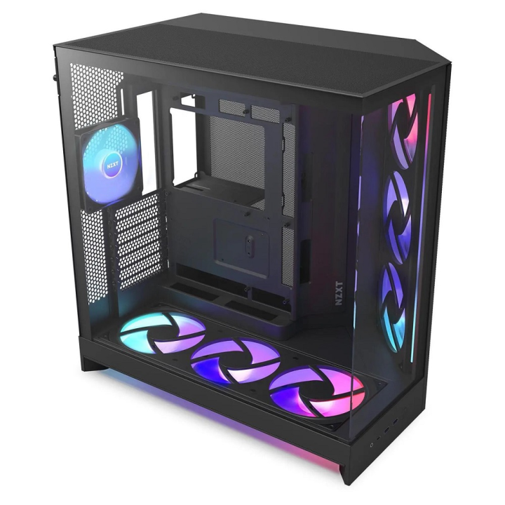 NZXT H9 Flow RGB+ (2025) Black Boitiers PC NZXT Maroc