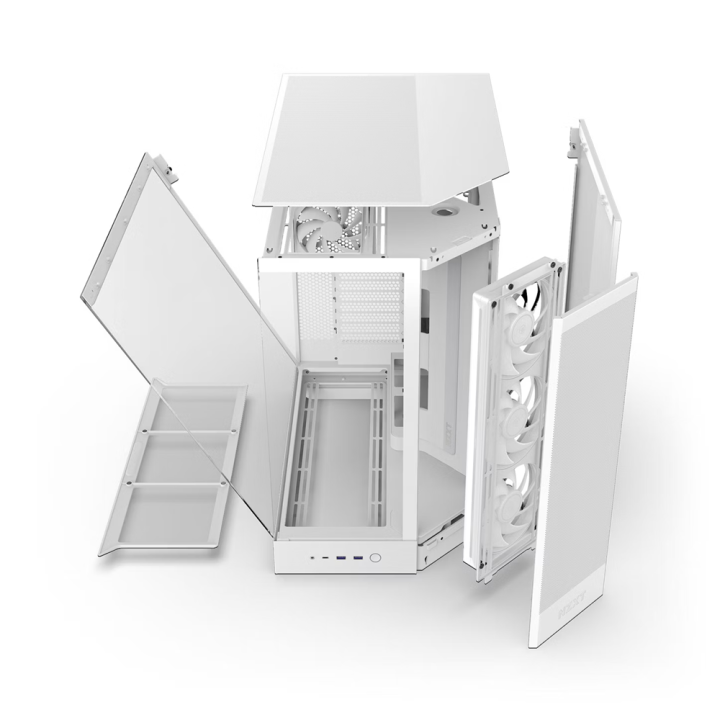 NZXT H9 Flow RGB (2025) White Boitiers PC NZXT Maroc