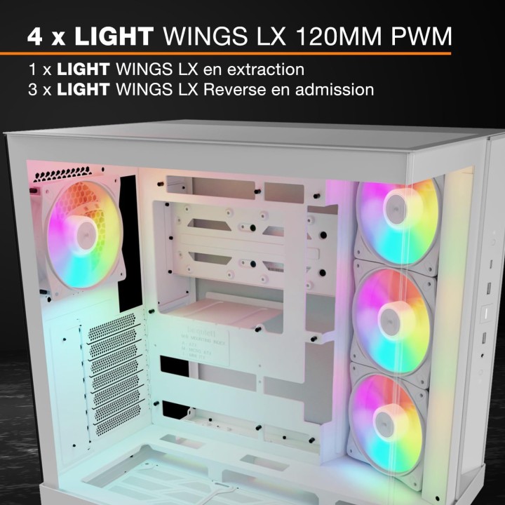 be quiet! Light Base 500 LX Blanc Les Moyennes Tours be quiet! Maroc