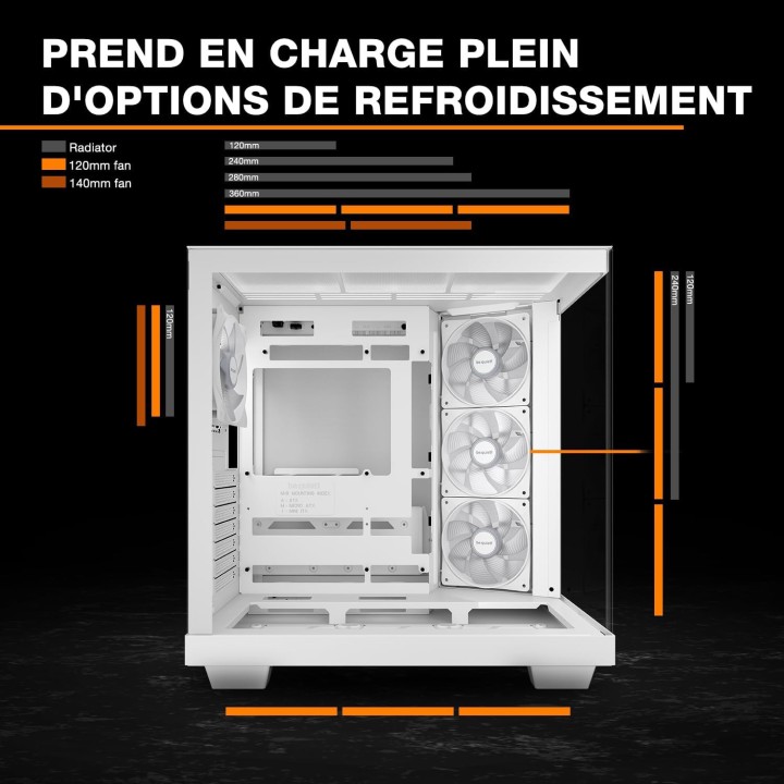 be quiet! Light Base 500 LX Blanc Les Moyennes Tours be quiet! Maroc
