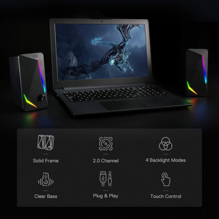 Redragon GS510 Waltz Gaming Speaker 2.0 Périphériques Redragon Maroc