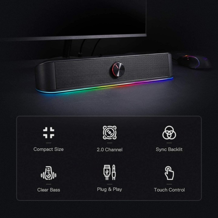 Redragon GS560 Adiemus Gaming Speaker Périphériques Redragon Maroc