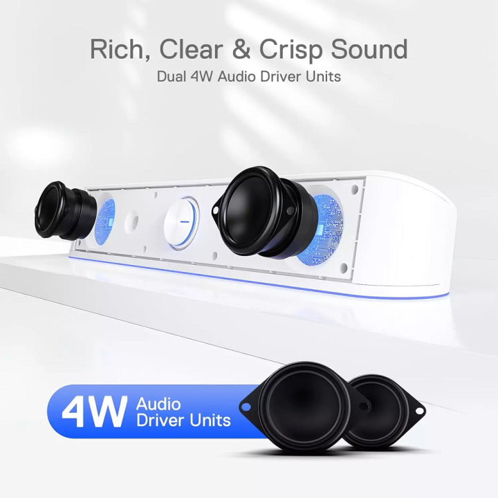 Redragon GS560 Adiemus Gaming Speaker (White) Périphériques Redrago...